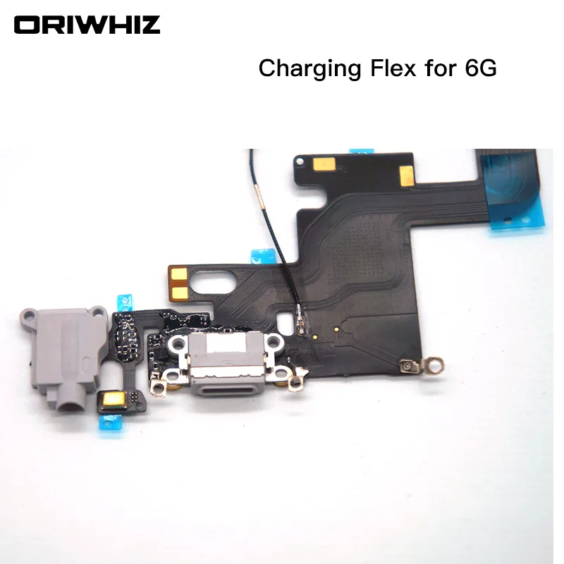 För iPhone 6 6 Plus 6Plus USB Dock Laddare Laddning Hörlurar Audio Port Flex Cable Byte Del Vit Svart Färg Kan Blanda ordning