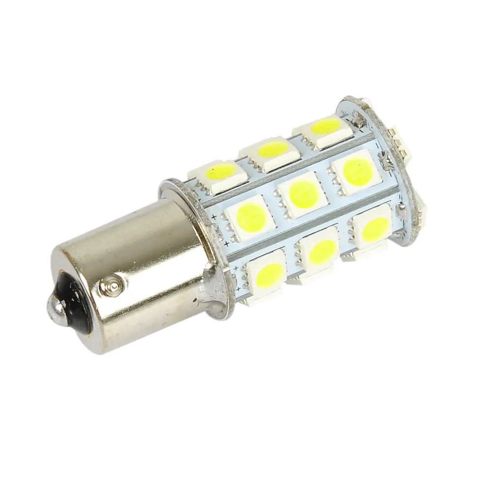 10 Stücke 1156 Ba15s LED Auto Glühbirne 27 LEDs 5050 SMD DC 12 V Weiße Led-lampe Blinker Parkplatz Seitenmarkierungs Rücklicht Universal Auto Lampe