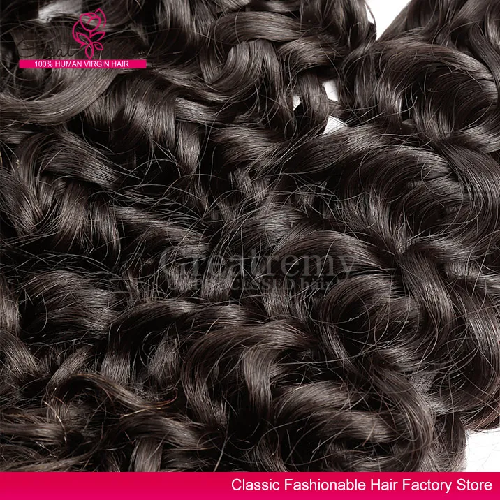 3 stks / partij Braziliaanse Water Wave Haar Inslag Natuurlijke Kleur Dyable Peruviaanse Indiase Haar Water Wave Greatremy Dropshipping Hair Bundels