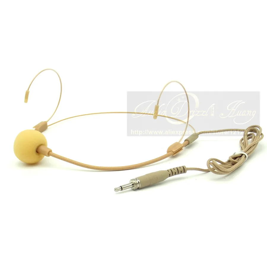 Mâle Filetage verrouillage 3,5 mm Connecteur invisible Chair Couleur serre-tête Oreillette Microphone casque micro sans fil pour Bodypack