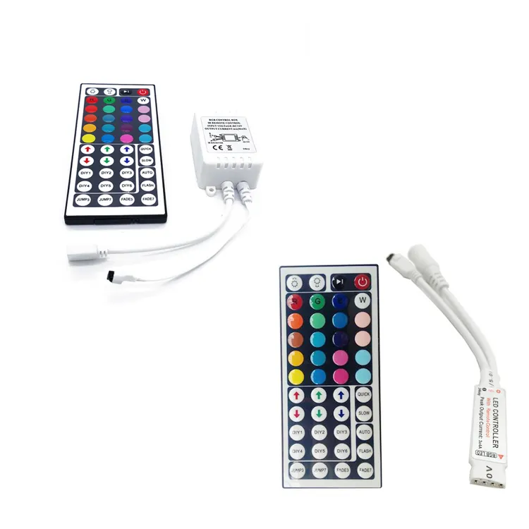 44-Key RGB DC12V 6A Mini Remote Control for SMD 5050 3528 LED Strip ...