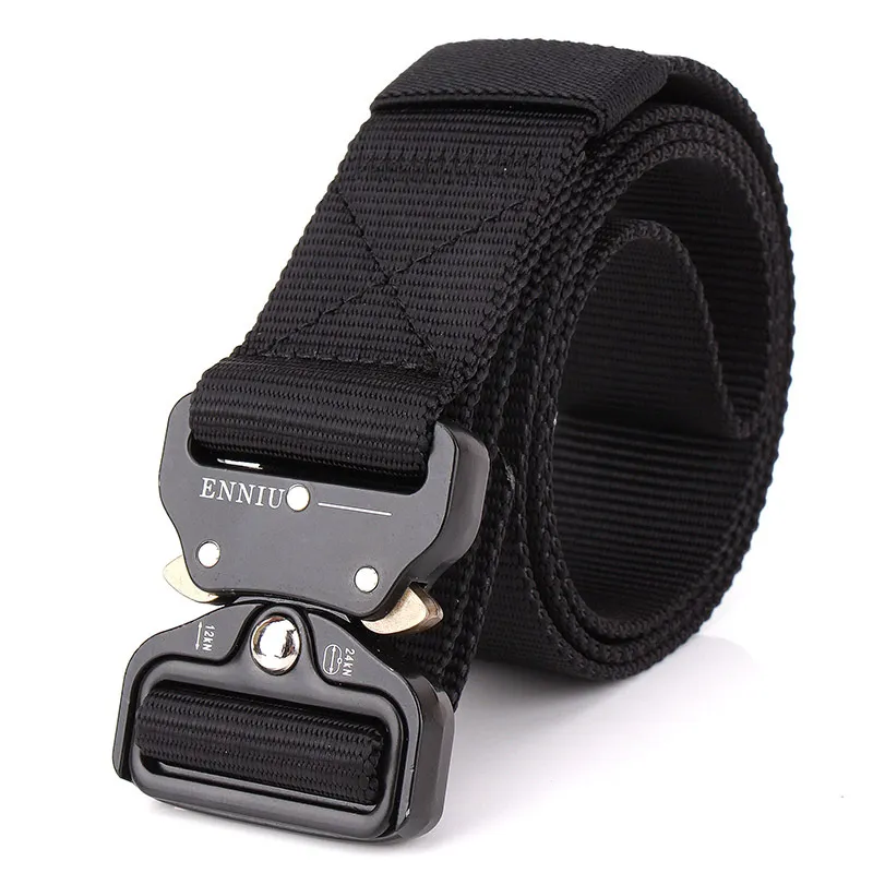 ENNIU – ceinture à boucle à dégagement rapide de 38CM, ceinture de sécurité extérieure à séchage rapide, ceinture tactique d'entraînement en Nylon pur, nouvelle collection 9099848