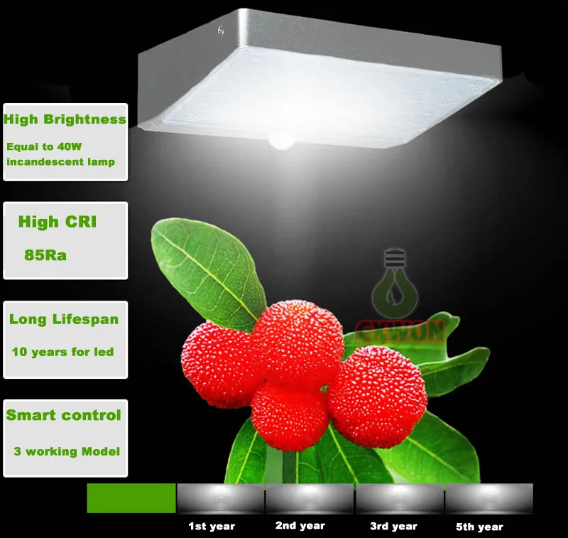 48 LED Solar Powered Light PIR Sensore di movimento Lampade da parete Percorso esterno Lampada di emergenza Luce spot di sicurezza