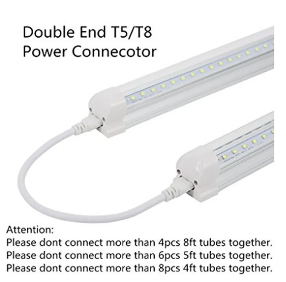 Cavo da 1ft 2ft 3ft 4ft 5ft tubi LED T8 T5 integrati luci Connettore prolunga led CE ROHS