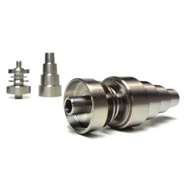 Universal 6 en 1 Domeless Titanium GR2 Nails 10mm 14mm 18mm Joint Mâle et Femelle Domeless Nailfor Glass Bongs Water Pipes Dab Rigs