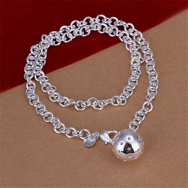 Hot sale Lob necklace sterling silver plate necklace STSN045,brand new fashion 925 silver Chains necklace factory direct sale christmas gift