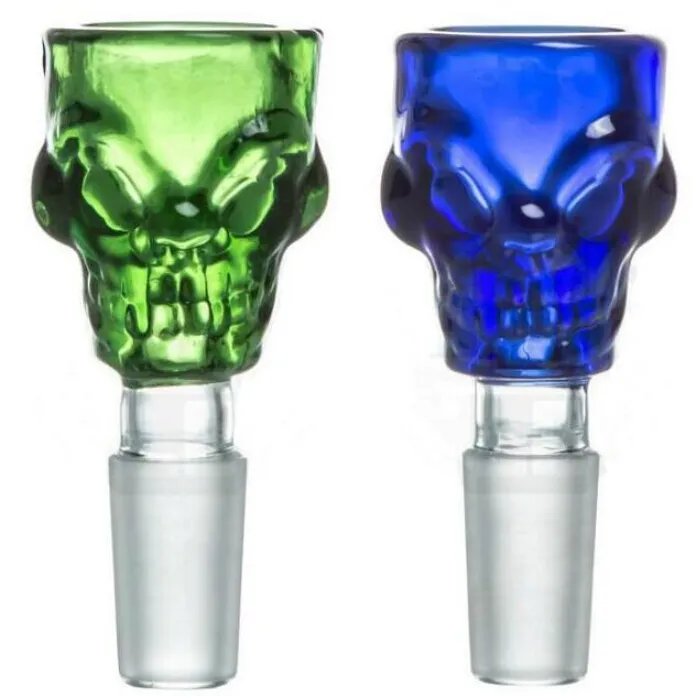 Great Glass Skull Bowls 14mm 18mm Joint Skull Themed Male Glass Bowl for Glass Water Pipes and Bongs Male Bowl