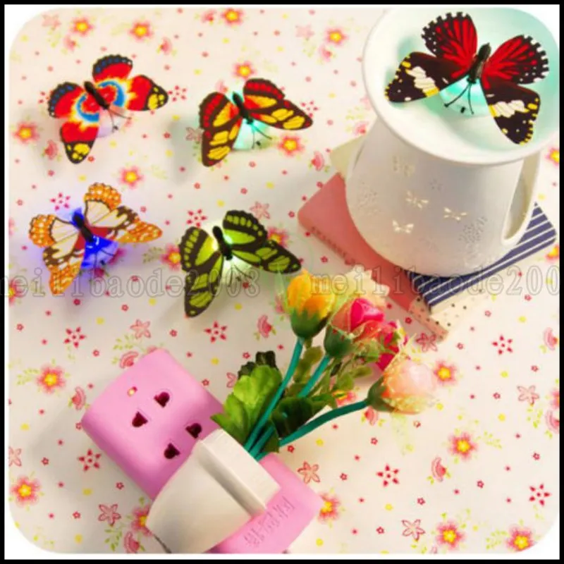 Colorful Changing Butterfly LED Night Light Lamp Home Room Party Desk Wall Decor LLWA199