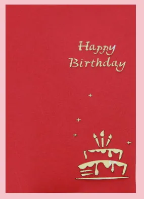 tarjeta de felicitación 3d tarjetas de pastel de cumpleaños tarjetas bessing tarjeta de felicitación emergente tarjetas de felicitación creativas