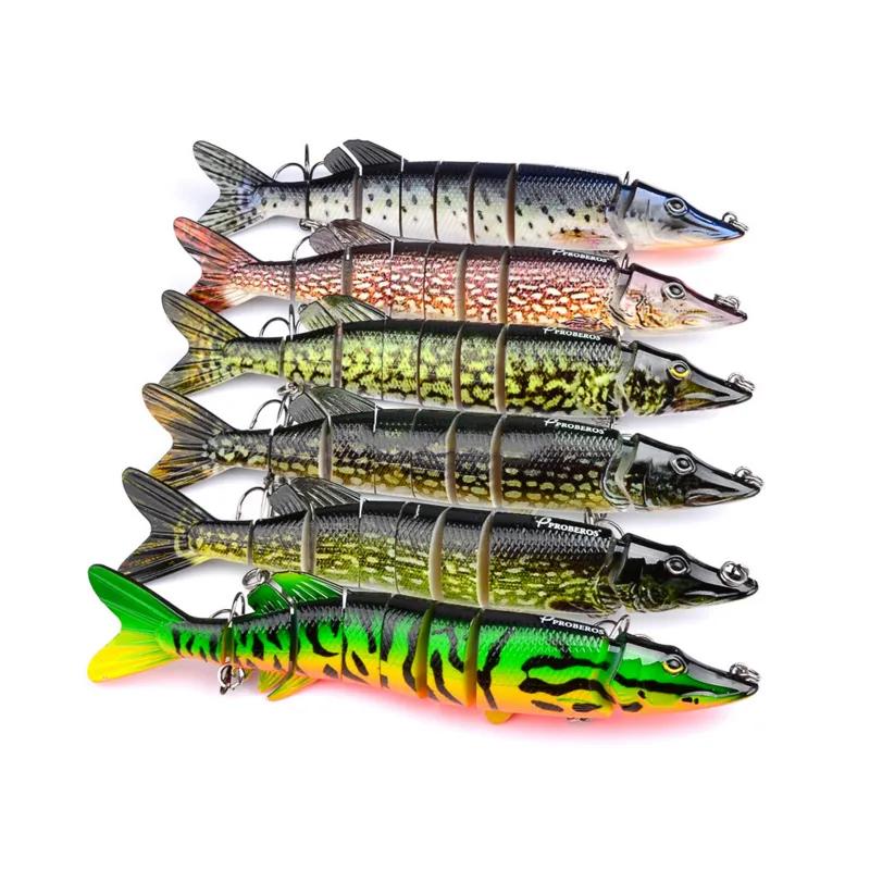 1pcs Large Size 6 Color Newest Multi Jointed Bass Plastic Fishing Lures Swimbait Sink Hooks Tackle 20.7cm 66g