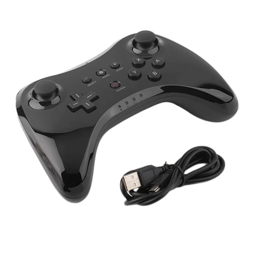 WUP005 Dual Analog Bluetooth Wireless Remote Controller USB WII U Pro Game Gaming Gamepad for for Nintendo Wii U WiiU White Black6257869