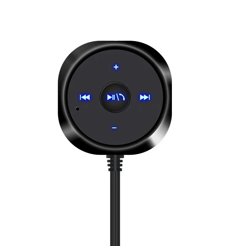 Поддержать Siri Handsfree Wireless Bluetooth Car Kit 3,5 мм Aux O Music Receiver Hands Бесплатный динамик 2.1A USB Car Charger6829730