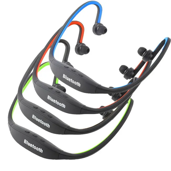 S9 Stereo Headset Sport Bluetooth Speaker Headset Wireless Neckband Hörlurar i öronlök HiFi Musikspelare för iPhone 6 Plus Not 4