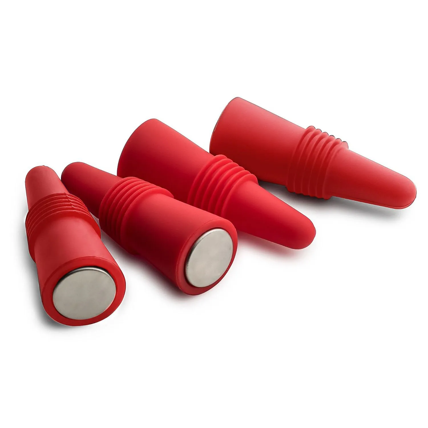 4 pezzitappi vino bottiglia in silicone bottiglia bevande mantenere fresco rosso croccante E00733