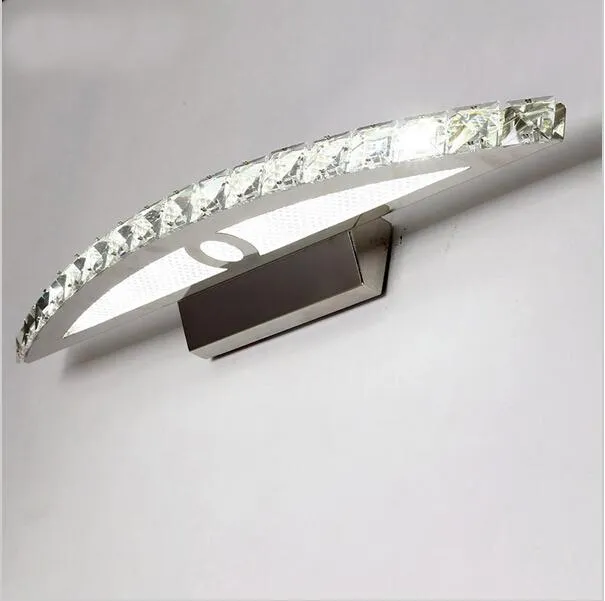 현대 K9 Crystal Led Mirror Lights 욕실 벽 sconces 세면대 조명 10W/15W/18W 전면 벽 sconce Clear/Amber Crystal