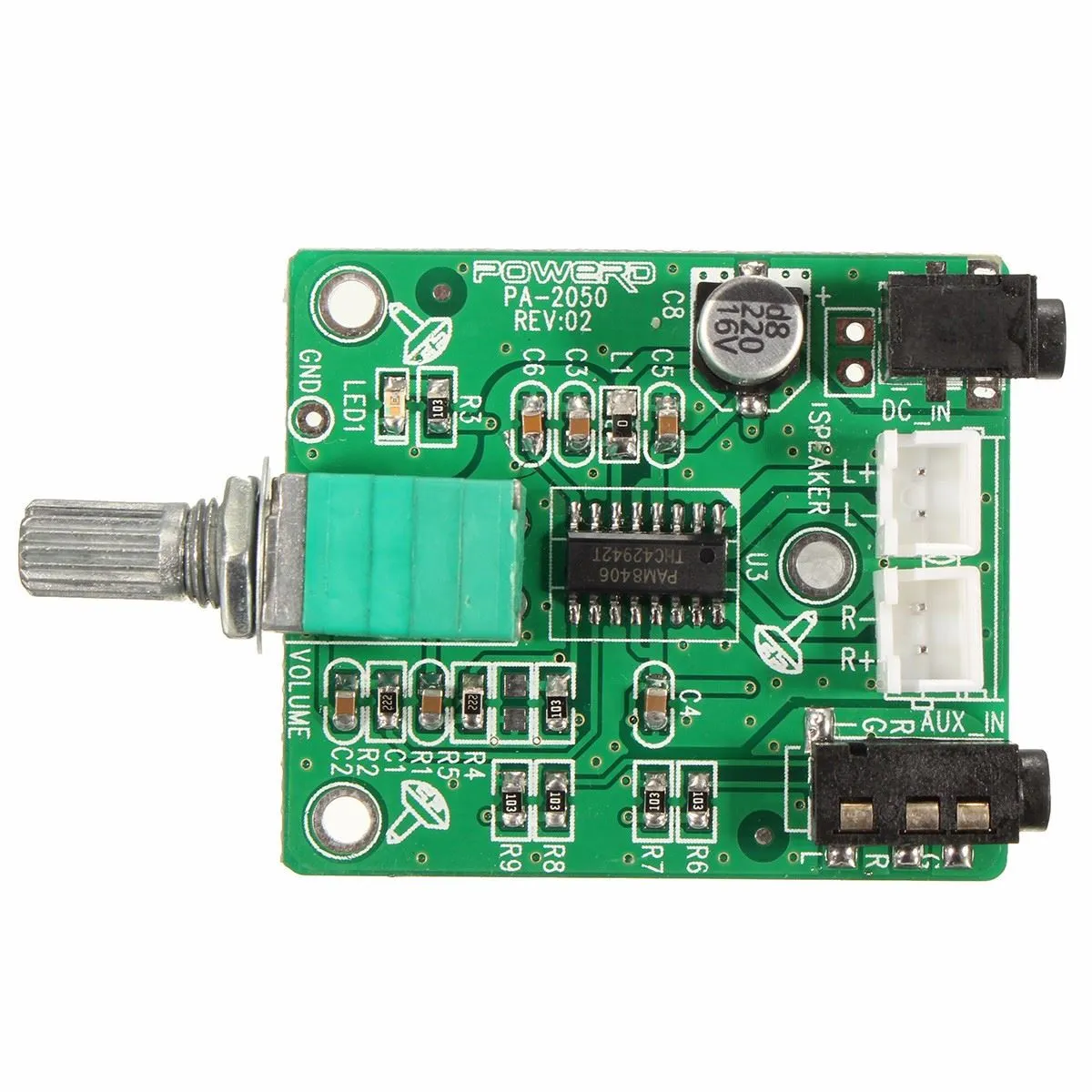 PAM8406 Digital Class D 8d Audio Maker Power Amplifier Board 2 Channel