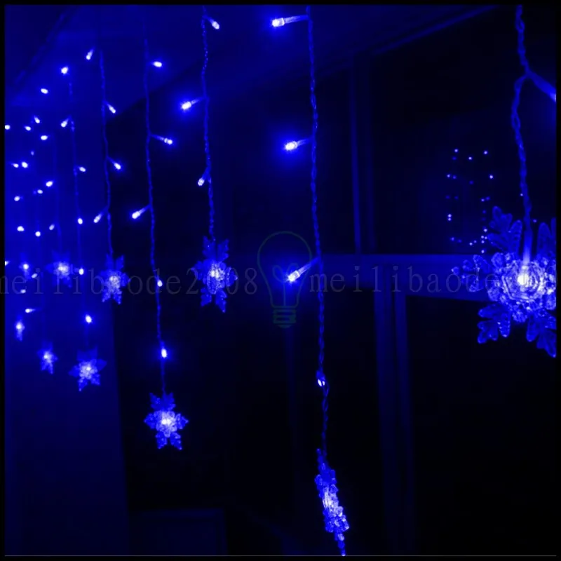 Multi 3.5m 100SMD Snowflake LED Cortina Curtain Lights Holiday Xmas Decor Llwa220