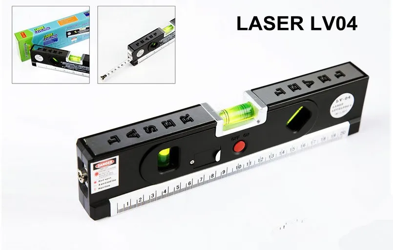 Freeshipping Laser Linjal 1m Aluminium Plate Laser Tool Spirit Level Mini Laser Leveler
