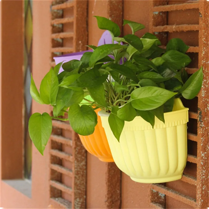 Porte-plante suspendu durable avec système d'eau paresseuse pot de fleurs  mural
