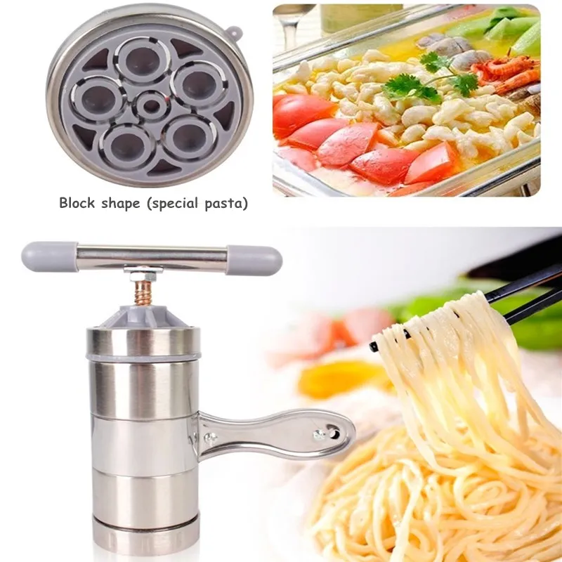 multifunzione uso domestico piccola macchina fare la pasta manuale utensili pasta mini spremiagrumi manuale 5 tipi di stampi alimenti2959411