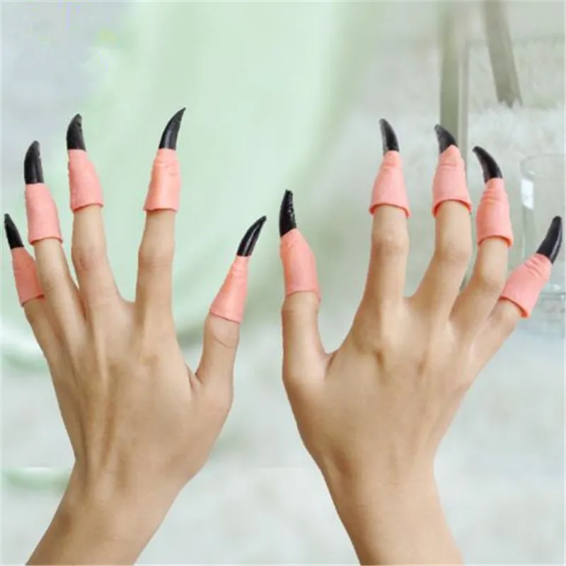 Party Props Fake Nails Cover Fancy Ball Supplies Fingernail Kostym Party Decoration Cosplay Kostym Rolig Prop ouc2090