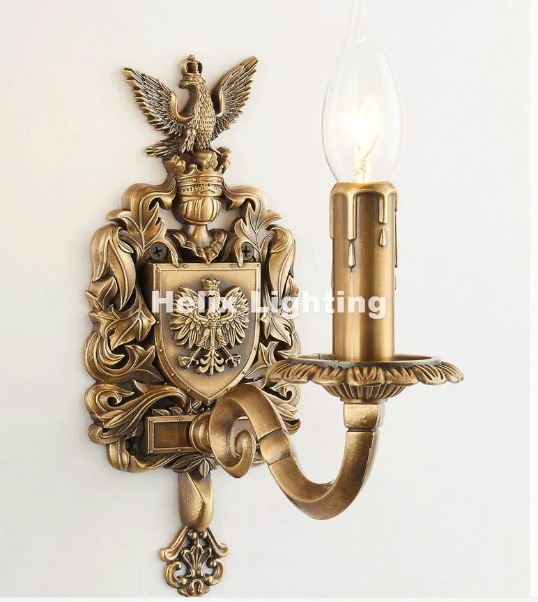W11cm H24cm Antique Brass E14 LED Wall Lamp Living Room Wall Light Lamparas de pared applique murale Luminaire