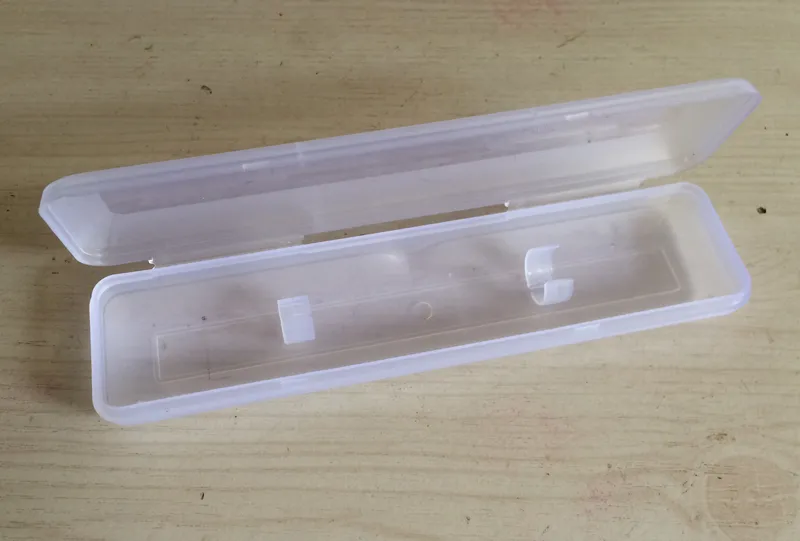 플라스틱 상자 펜 포장 상자 투명 PP 상자 크기 160x40x20mm 6.30 x 1.57 x 0.79 인치