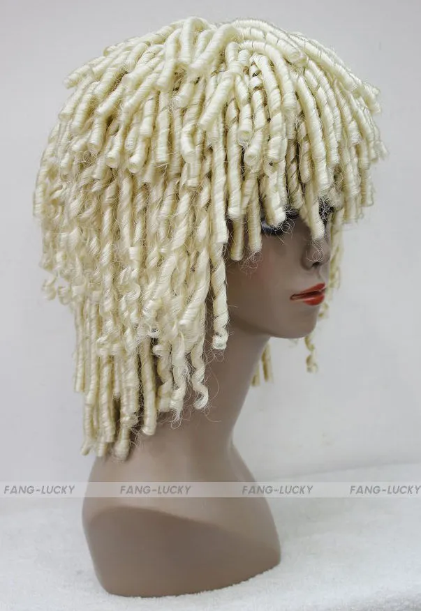 Darmowa Wysyłka Piękna Moda Nowy Czarny Brązowy Mieszany Afrykanów Styl Wig Dreadlocks Fancy Dress Ruud Gullit FTLG010