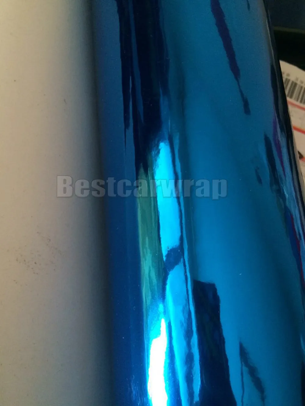 Blue Chrome Car Vinyl Wrap med hög sträcka för bilförpackning av luftbubbla Free High Quality Easy Wrap Foil Size: 1.52x20M/Roll 5x66ft