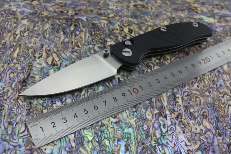 2016 DC design DC-A6 Shirogorov vikkniv äkta D2 Satin Blade Black/Orange G10 Handtag med DC nylonslida Camping taktiska EDC-verktyg