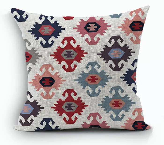 beautiful kilim cushion cover ethnic boho almofada indian turkish throw pillo case cotton linen sofa bed fundas cojines