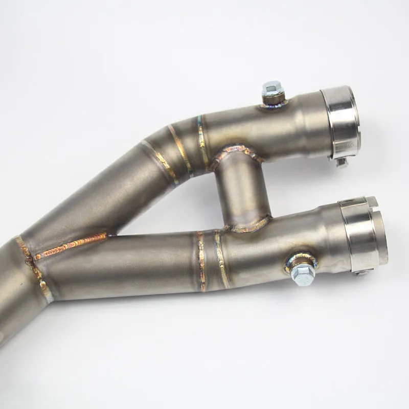 Motorcycle Exhaust Middle Pipe R1 Stainless Steel Motorbike Exhaust Mid Link Pipe for Yamaha R1