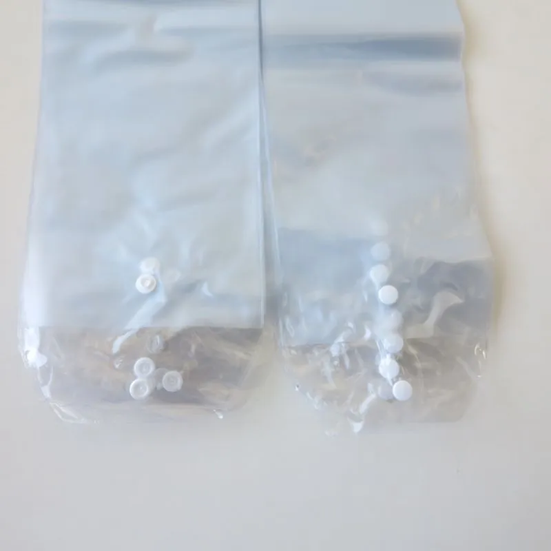 PVC Plastic package Bags Packing Bags with Pothhook 12-26inch for Packing hair wefts Human Hair Extensions Button Closure