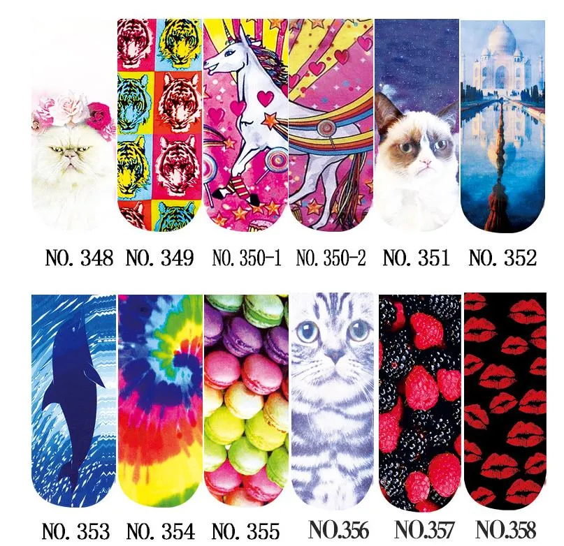 Newest Casual Women Low Cut Ankle Socks Cotton 3D Printed Lady Girls Soft Cartoon Slippers Sock Cosplay costume 467 Patterns for chose gift