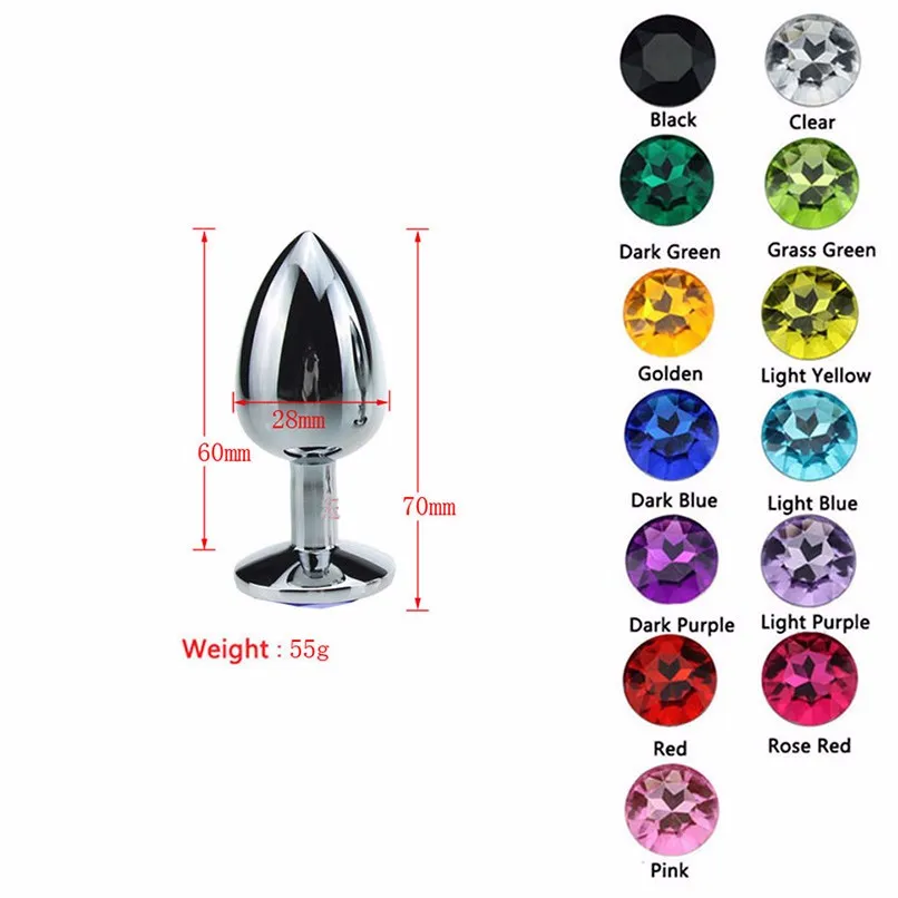 Tamanho médio Metal Anal Plug Rosebud Jóias Butt Plugs Inserção de Prata Aço Inoxidável Anal Sex Toys para Couples1944778