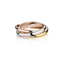 Three Colors Alloy Rings For Women Men Korean Style Wholesale Christmas Party Gift