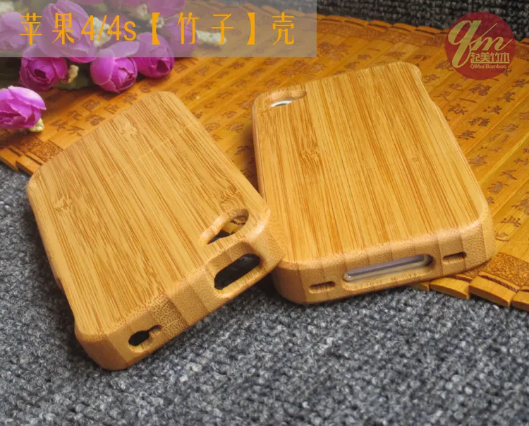 Originele handgemaakte houten kistje voor Apple iPhone 4 4S Real Bamboo Telefoon Housing Houten Cover voor iPhone 5 5C 5S Hard Back Shell