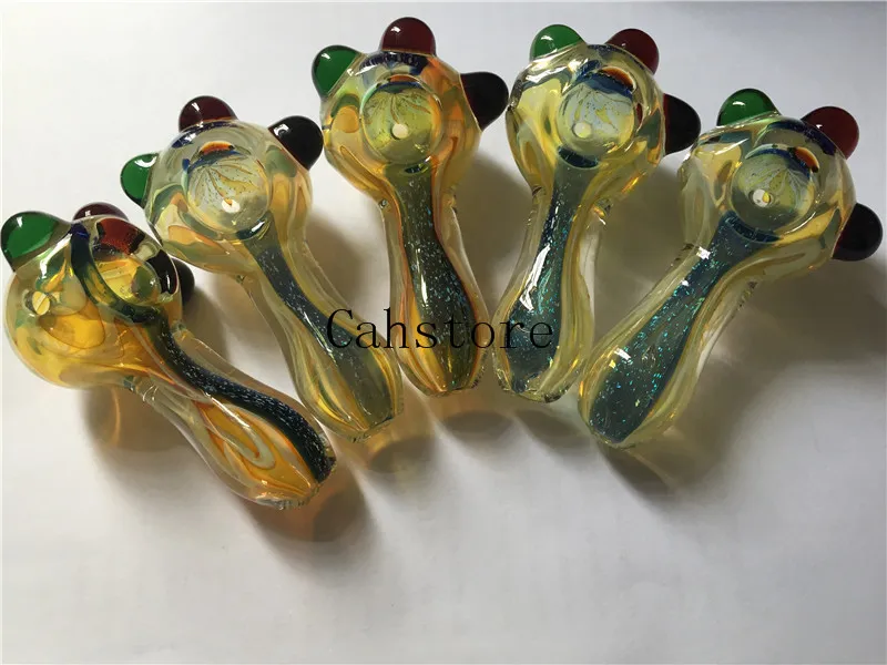 Pipes à fumer en verre, belle apparence, Mini tuyaux à main en verre, meilleurs tuyaux à cuillère, mélange de couleurs