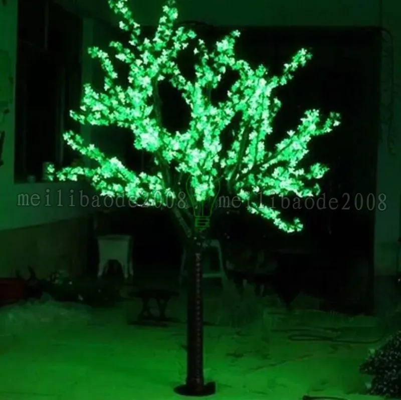 LED Artificielle Fleur De Cerisier Arbre Lumière De Noël Ampoules LED 2m / 6.5ft Hauteur 110 / 220VAC Résistant À La Pluie Utilisation Extérieure