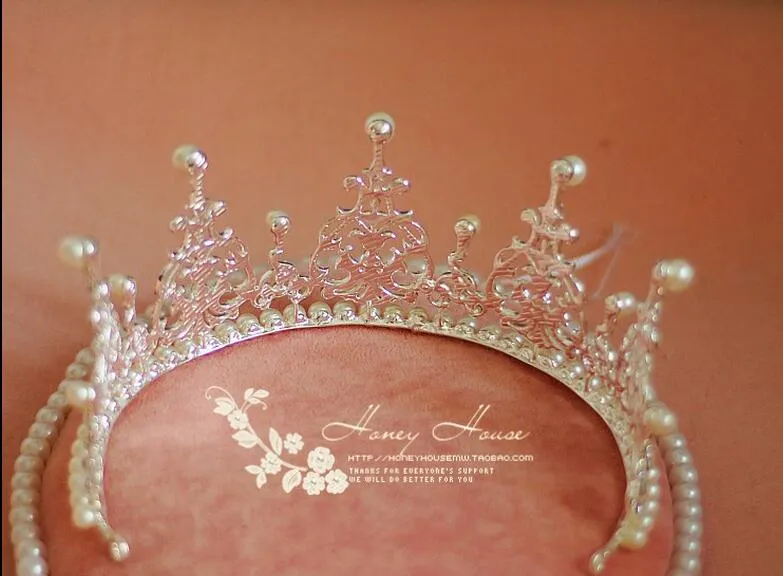 Mode cristal perle fleur fête mariage cheveux accessoires bandeau de mariée diadème chapeaux perles d'argent mariée couronne bandeaux