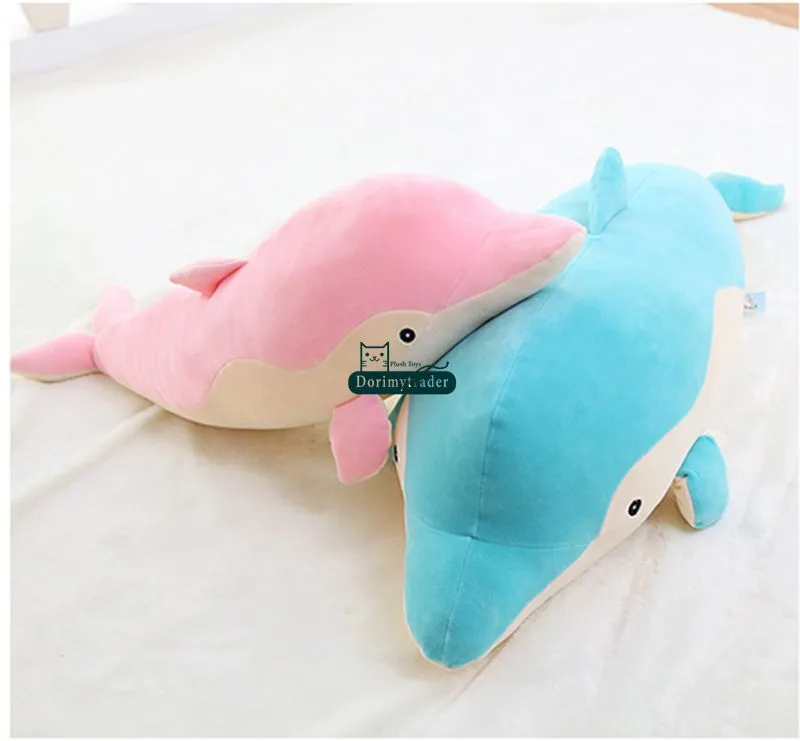 Dorimytrader 90cm Giant Plush Emulational Dolphin Toy Stuffed Soft Big 35039039 Animal Dolphin Pillow Doll Nice Baby Gift D7368066