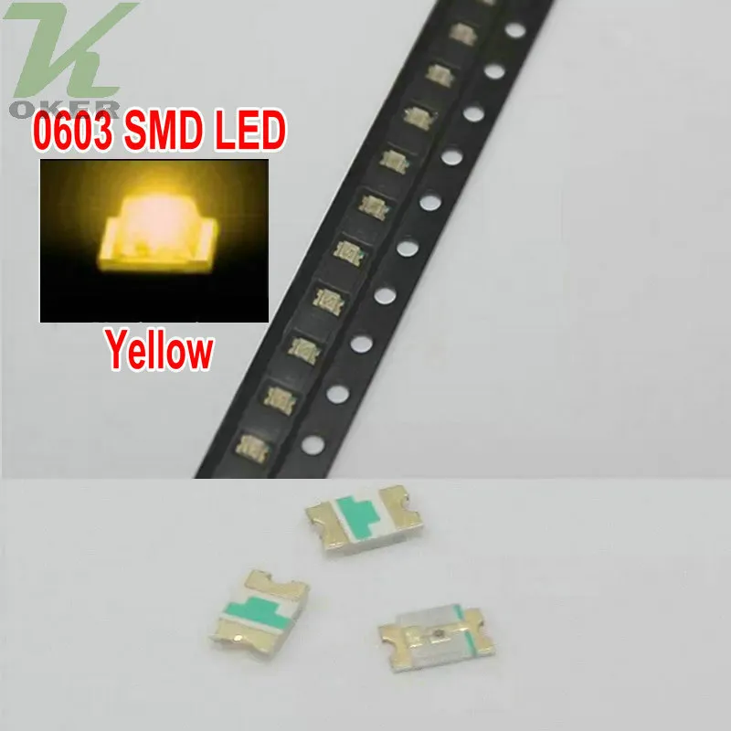 1000 Stcs/Los SMD 0603 Weiß Rot Blau Grün gelb LED LED DIODES ULTA HILL
