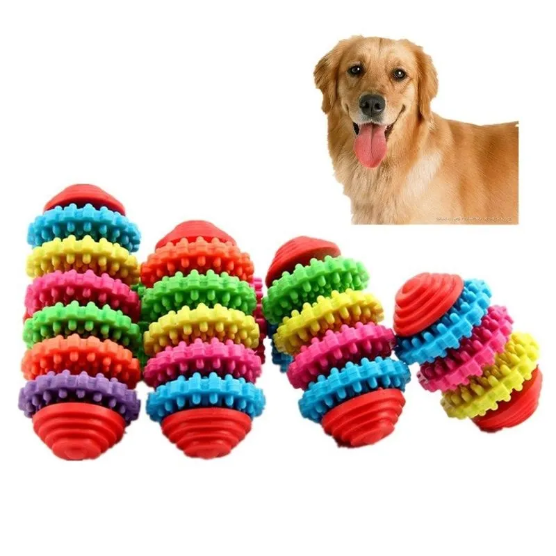 Chien mâcher des jouets indestructible chien jouet en gros coloré caoutchouc chien dentaire dentaires dentaires saines dents gommes mâchent jouet