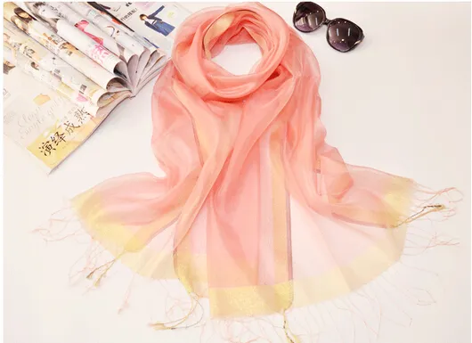 outono nova moda mulher lenço de Seda protetor solar cor pura lenço de seda lenço de seda das senhoras amoreira 200 * 90 cm 16 cores frete grátis