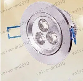 راحة دوونلايتس LED 3 واط 6 واط 9 واط مصابيح سقف قابلة للتعتيم AC85-265V أبيض / أبيض دافئ أسفل مصباح الألومنيوم بالوعة الحرارة