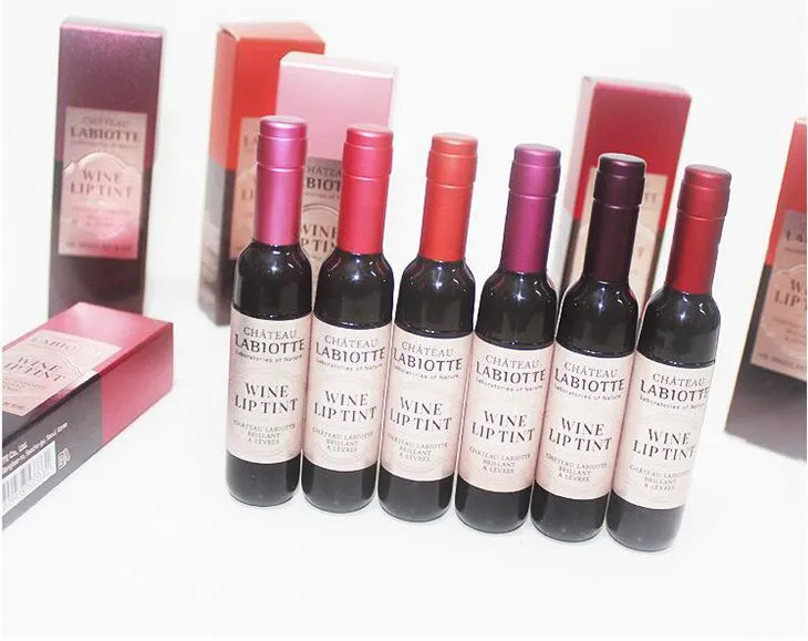 Labiotte Wine Fles Lip Gloss Chateau Labiotte Wine Lip Tint met blogger 6 kleuren voor optie DHL gratis