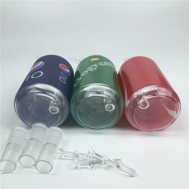 Nuevo 14 mm macho Bong Oil Rig Glass Bongs Reciclador de tuberías de agua con Bule Green Red Thick Pyrex Colorful Glass Smoking Bong