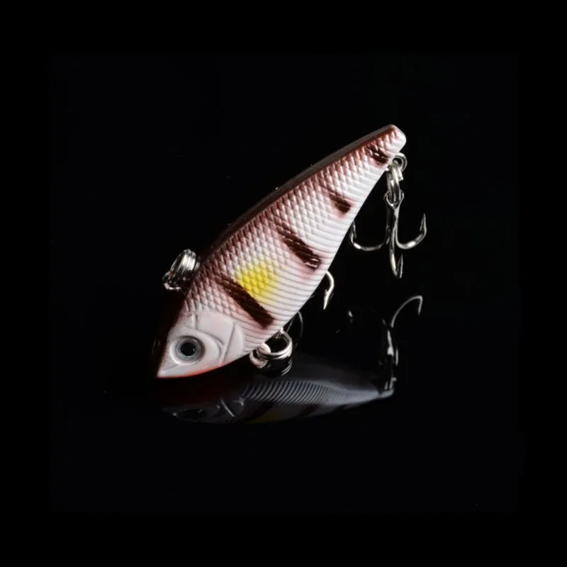 Vibrationsbelur Bait Minnow fiskeutrustning Bioniska betar lockar 3D Eye Fish Lures Opp Bag Packing 6g