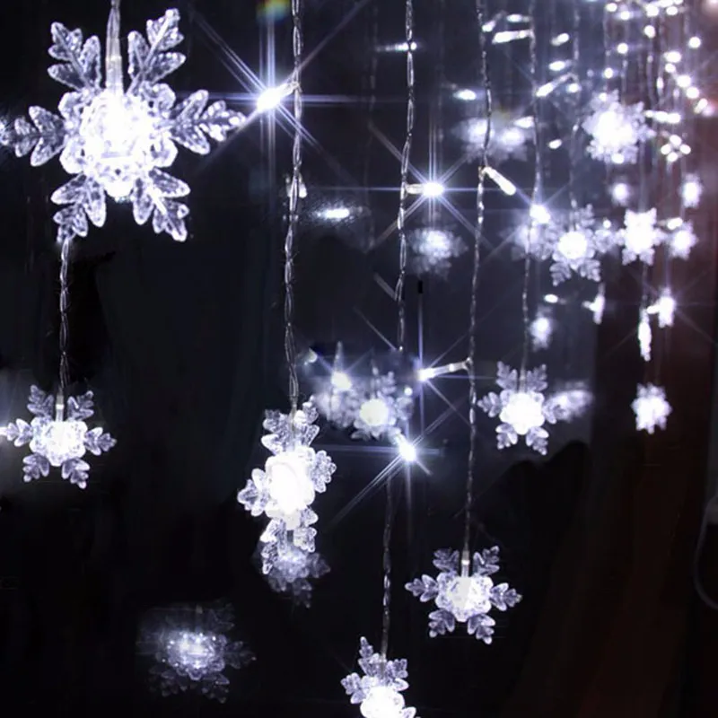 110 V Snowflake LED String Curtain Lights Christmas Wedding Party Decor 3.5 M 110 V Snowflake LED String Curtain Lights Christmas Wedding Party Decor 3.5 M