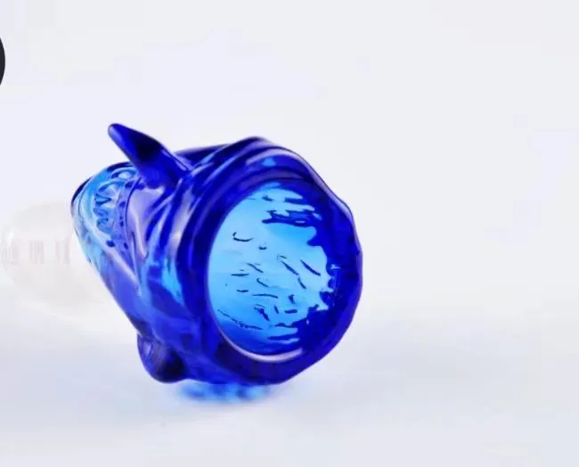 Accessori vetreria faccia blu, bong in vetro all'ingrosso Bruciatore a nafta Tubi in vetro Acque tubi petroliferi Fumatori Spedizione gratuita